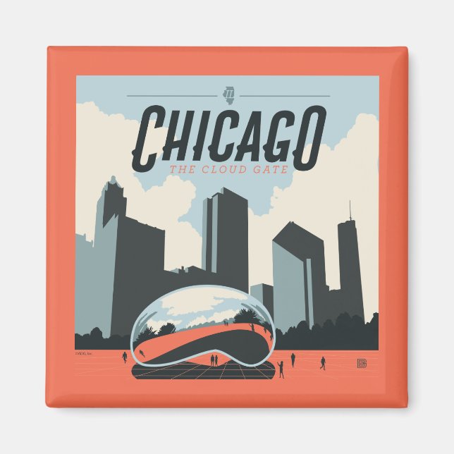 Chicago, Illinois | Millennium Park Magnet (Front)