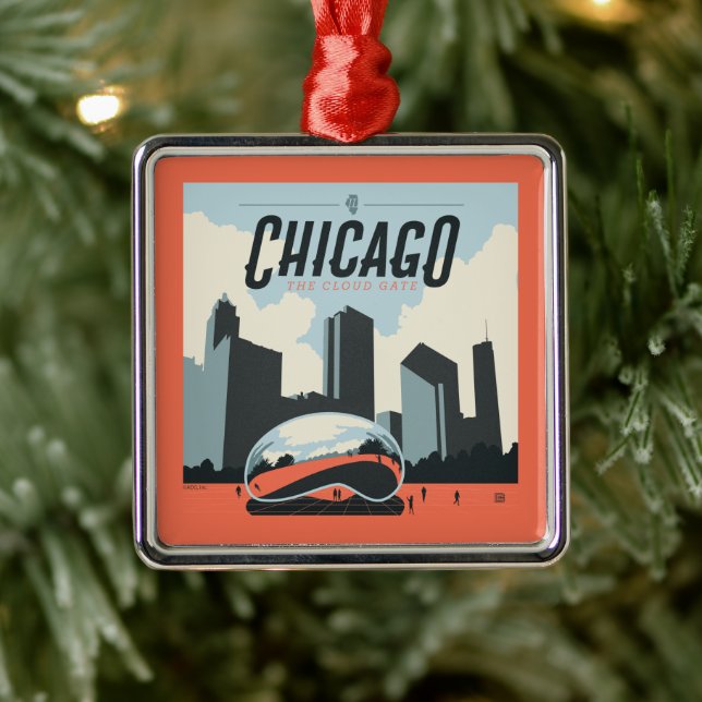 Chicago, Illinois | Millennium Park Metal Tree Decoration (Tree)