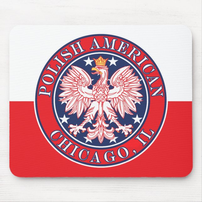 Chicago Illinois Polish Mouse Mat (Front)