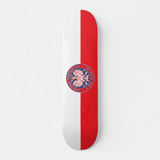 Chicago Illinois Polish Skateboard (Front)