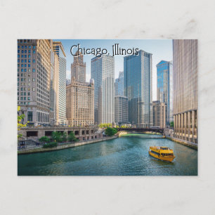 Chicago Illinois Riverway Postcard