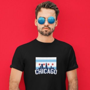 Chicago Illinois Skyline 4 Stars Vintage   T-Shirt