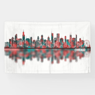 Chicago Illinois Skyline Banner