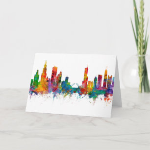 Chicago Illinois Skyline Card