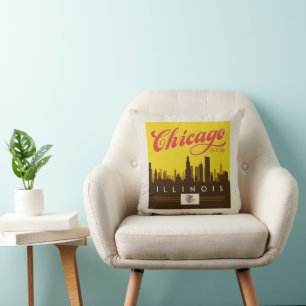 Chicago Illinois Skyline Cushion
