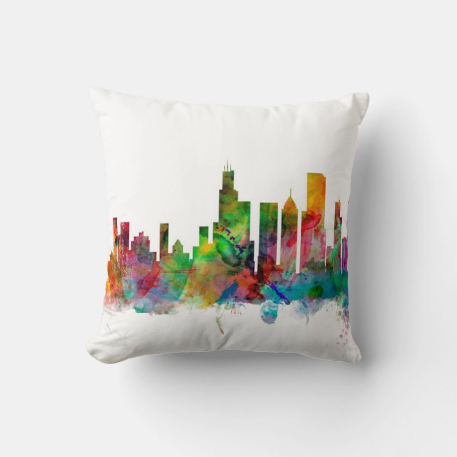 Chicago Illinois Skyline Cushion (Front)