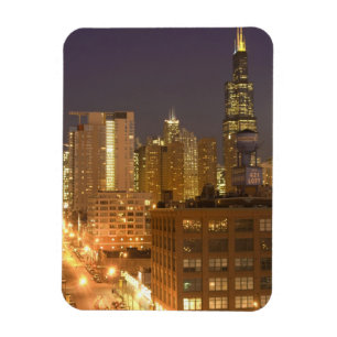 Chicago, Illinois, Skyline from West Loop at Magnet