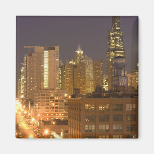 Chicago, Illinois, Skyline from West Loop at Magnet