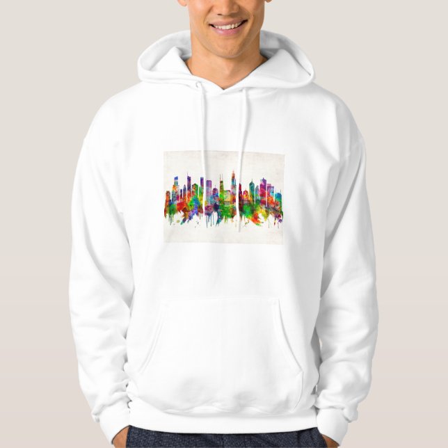 Chicago Illinois Skyline Hoodie (Front)