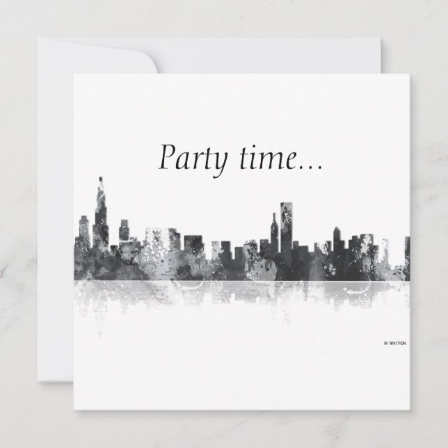 CHICAGO ILLINOIS SKYLINE - Invitation (Front)