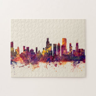 Chicago Illinois Skyline Jigsaw Puzzle