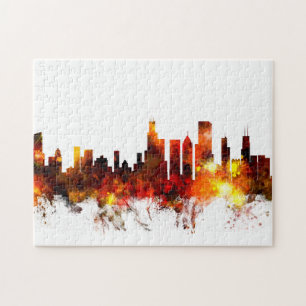 Chicago Illinois Skyline Jigsaw Puzzle