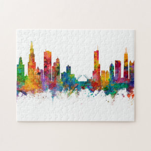 Chicago Illinois Skyline Jigsaw Puzzle