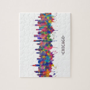 Chicago Illinois Skyline Jigsaw Puzzle