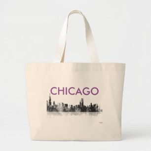 CHICAGO ILLINOIS SKYLINE - Jumbo Tote Bag