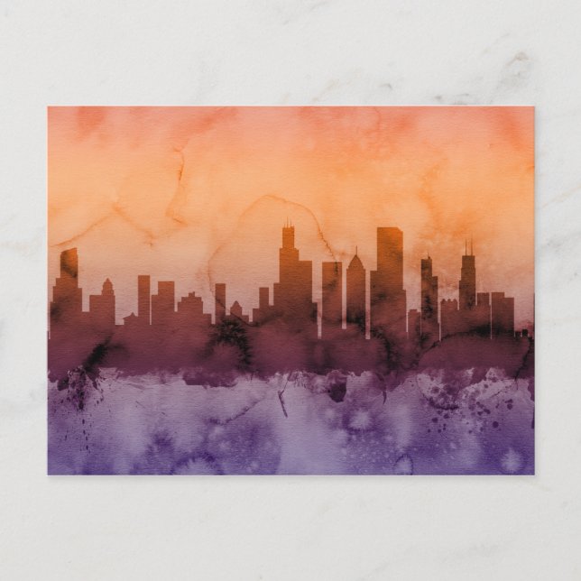Chicago Illinois Skyline Postcard (Front)