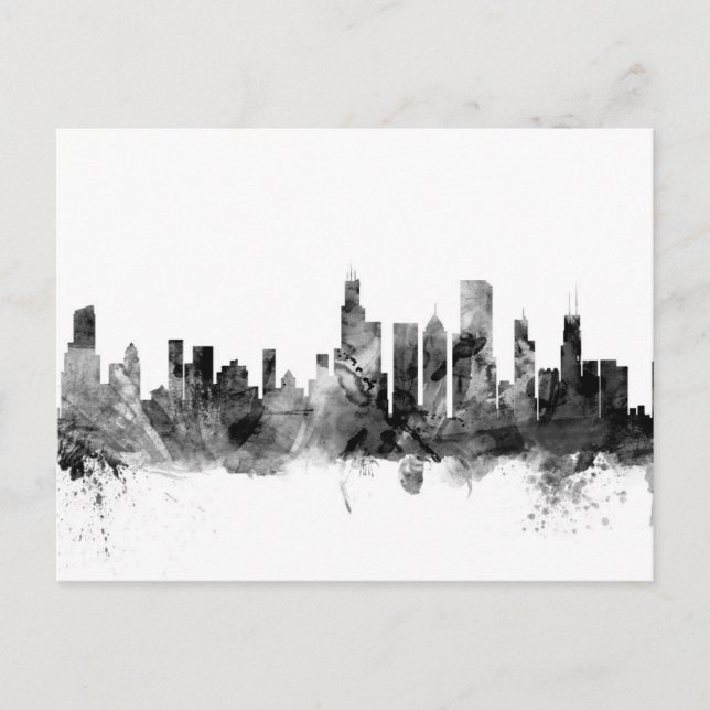 Chicago Illinois Skyline Postcard (Front)