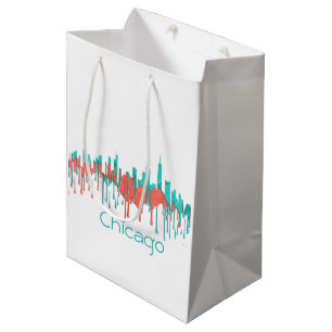 CHICAGO, ILLINOIS SKYLINE PR - PB - MEDIUM GIFT BAG