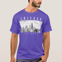 Chicago Illinois Skyline Pride Black White Vintag