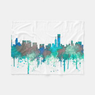 Chicago Illinois Skyline-SG-Jungle Fleece Blanket