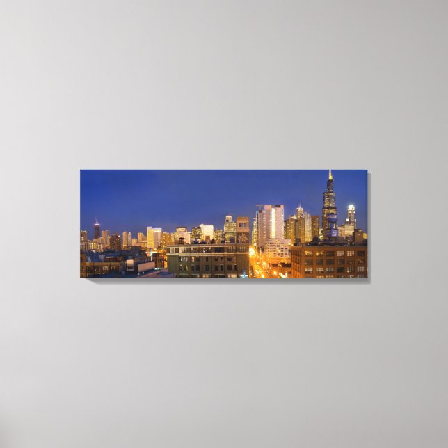 Chicago, Illinois, skyline shot from West Loop Canvas Print (Front)