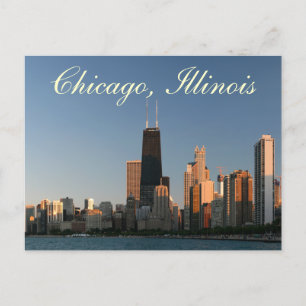 Chicago Illinois Skyline Sunrise Travel Post Card