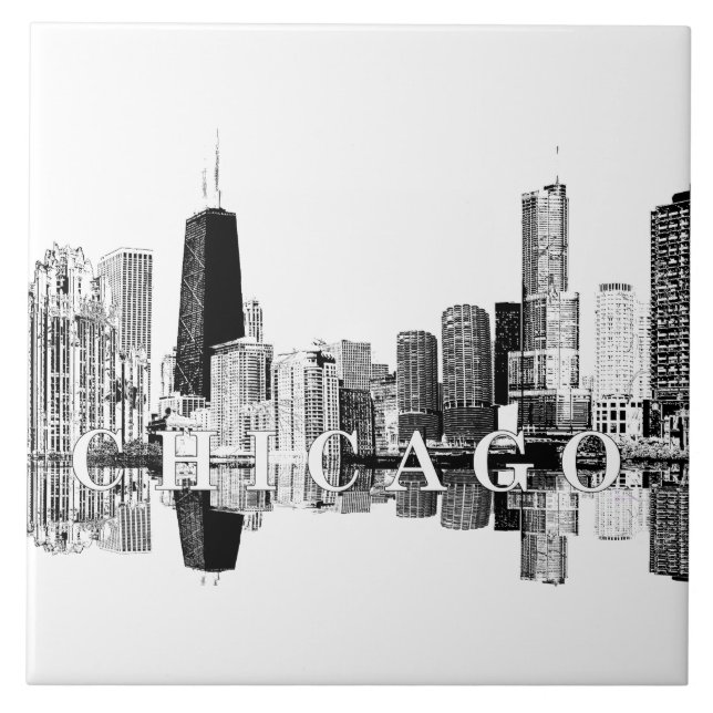 Chicago, Illinois skyline Tile (Front)