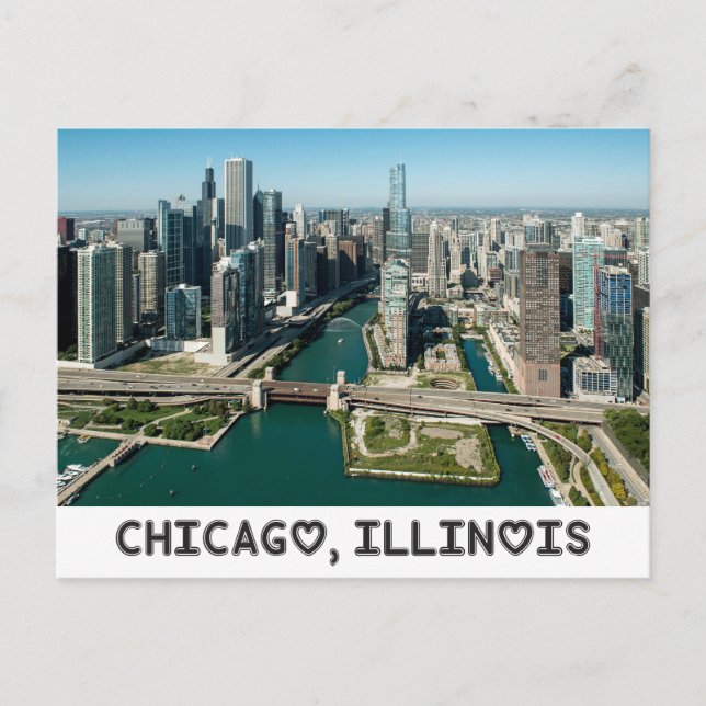 Chicago Illinois Skyline, United States Postcard (Front)