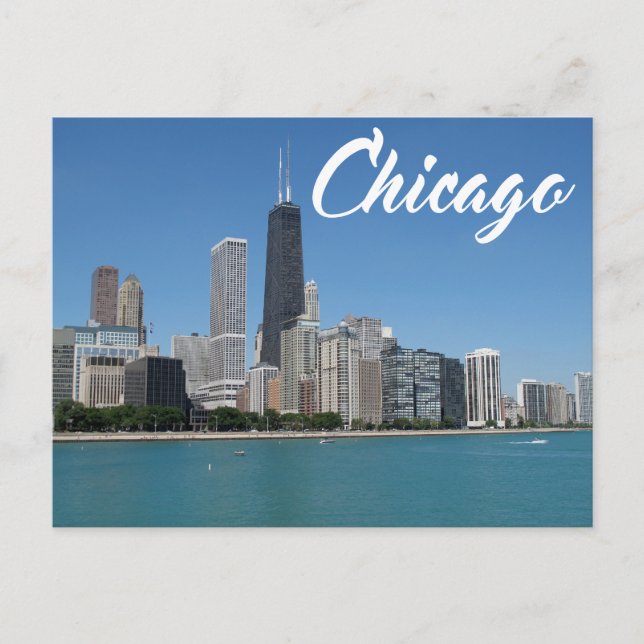 Chicago Illinois Skyline, USA Postcard (Front)