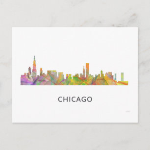 CHICAGO, ILLINOIS SKYLINE WB1 - POSTCARD