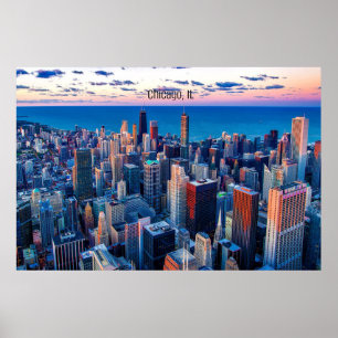 Chicago, Illinois Skyscrapers Poster