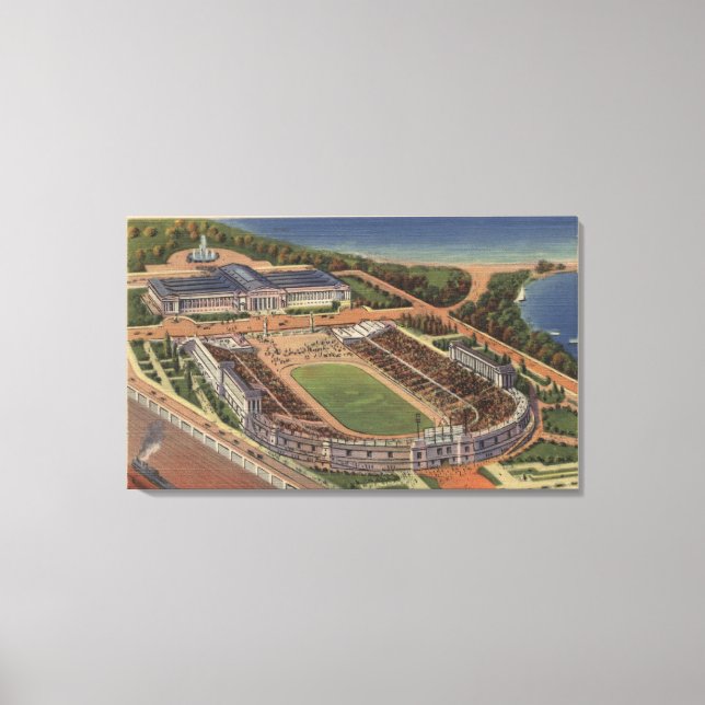 Chicago, Illinois - Soldiers Field and Field Canvas Print (Front)