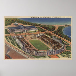 Chicago, Illinois - Soldiers Field and Field Poster