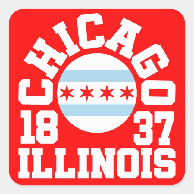 Chicago,Illinois Square Sticker (Front)