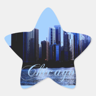 Chicago Illinois Star Sticker
