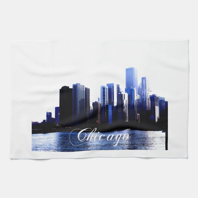Chicago Illinois Tea Towel (Horizontal)