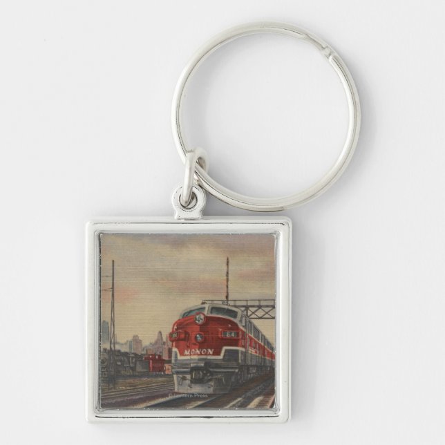 Chicago, Illinois / Train Key Ring (Front)