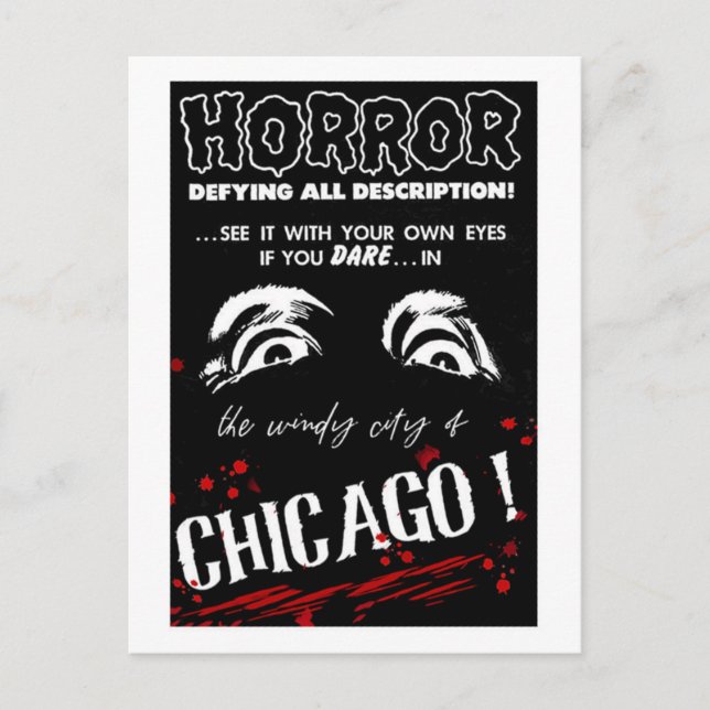 Chicago Illinois Travel Horror Greeting  Postcard (Front)
