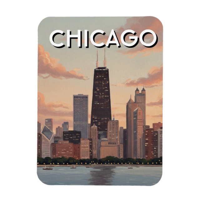 Chicago Illinois Travel Magnet (Vertical)