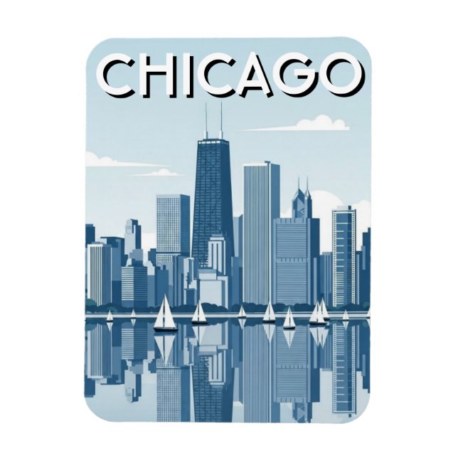 Chicago Illinois Travel Magnet (Vertical)