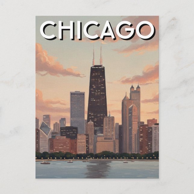 Chicago Illinois Travel Postcard (Front)