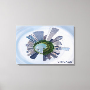 Chicago Illinois Unique City Skyline Travel Photo Canvas Print