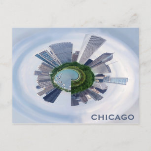 Chicago Illinois Unique City Skyline Travel Photo Postcard
