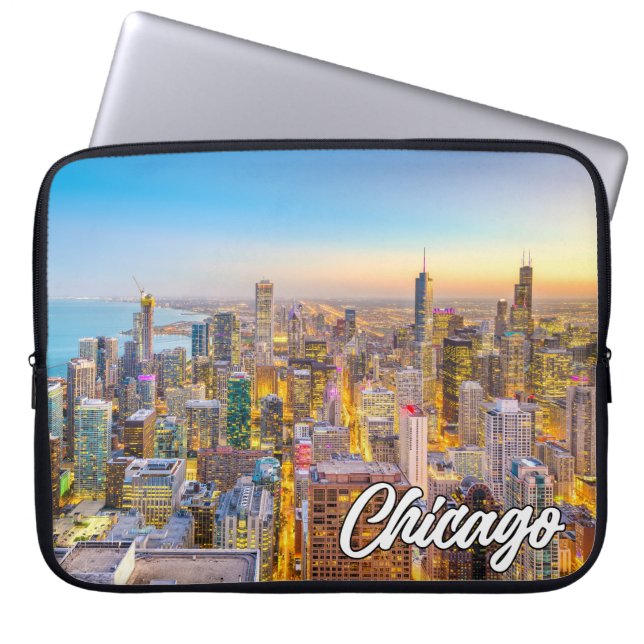 Chicago, Illinois, United States Laptop Sleeve (Front)