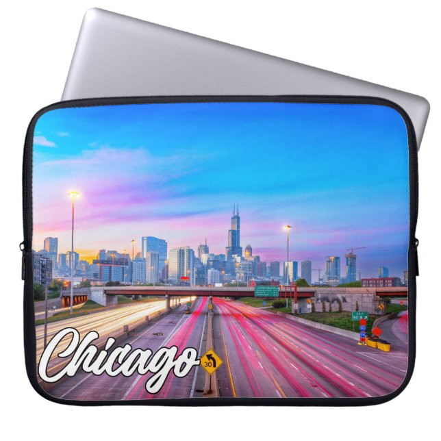 Chicago, Illinois, United States Laptop Sleeve (Front)