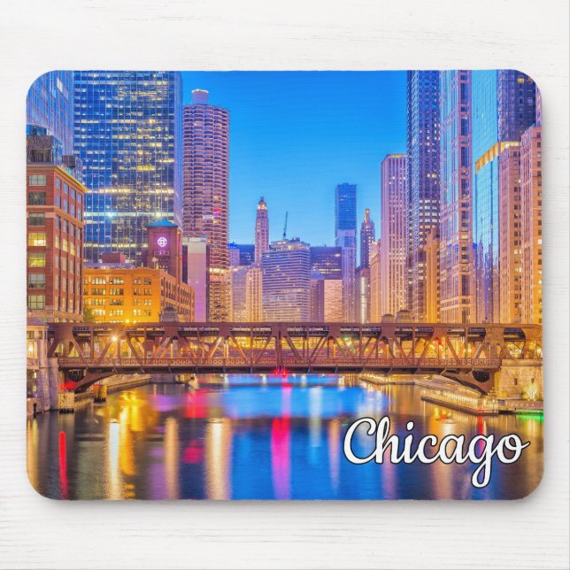 Chicago, Illinois, United States Mouse Mat (Front)
