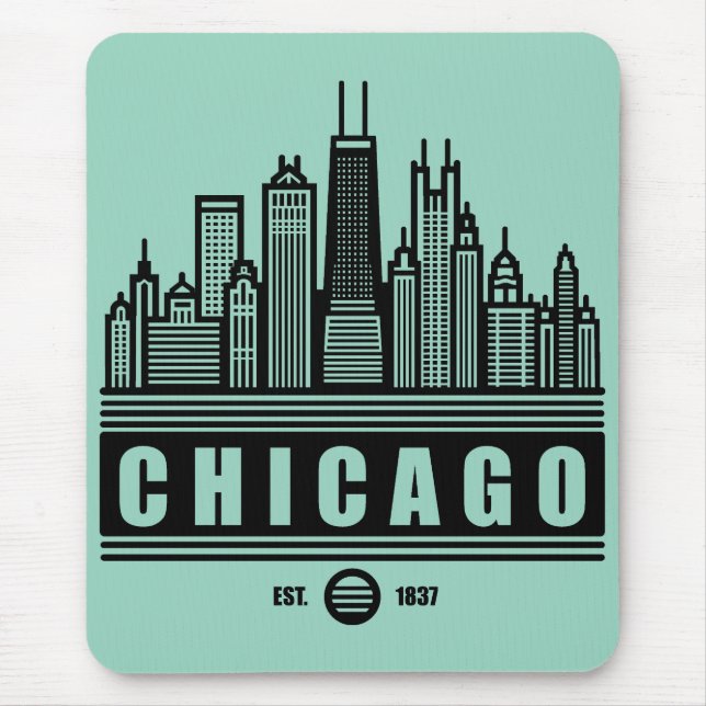 Chicago Illinois United States  Mouse Mat (Front)