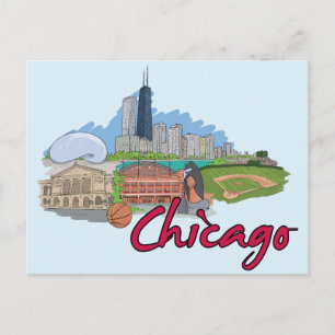 Chicago, Illinois US Famous City Postcard