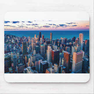 Chicago Illinois USA - Chicago Skyline At Sunset Mouse Mat