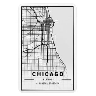 Chicago Illinois USA City Travel City Map Magnet